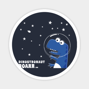 Cute Astronaut dinosaur. Magnet